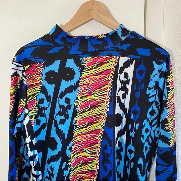 Rebdolls Women's Bodycon Longsleeve Dress 3XL Blue - Picture 3 of 9